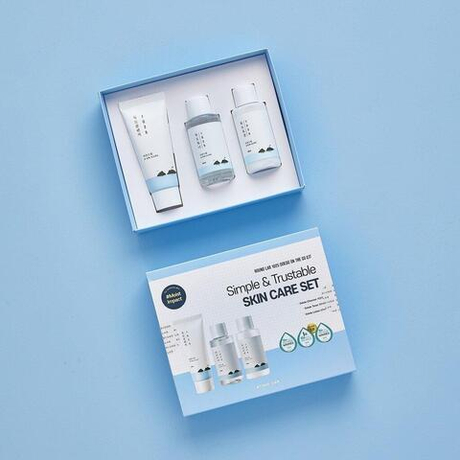 Набор для ухода за кожей Round lab 1025 Dokdo Deep sea water skin care set mini (Тонер + Лосьон + Пенка)