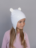 Шапка весенняя/осенняя вязаная ЛОРА (Молоко)