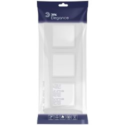 Рамка для розеток и выключателей ЭРА Elegance 14-5013-01М Classic, на 3 поста, белый матовый