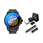 Часы наручные механические ANGIE PRESENT WATCH, тонированное сапфировое стекло, цвет черный