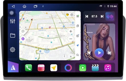 Магнитола для Mercedes-Benz GL X164, ML W164 2005-2012 (рамка матовая) - FarCar BX877 монитор 13" 2K QLED на Android 13, TS10, 6+128, CarPlay, 4G SIM-слот