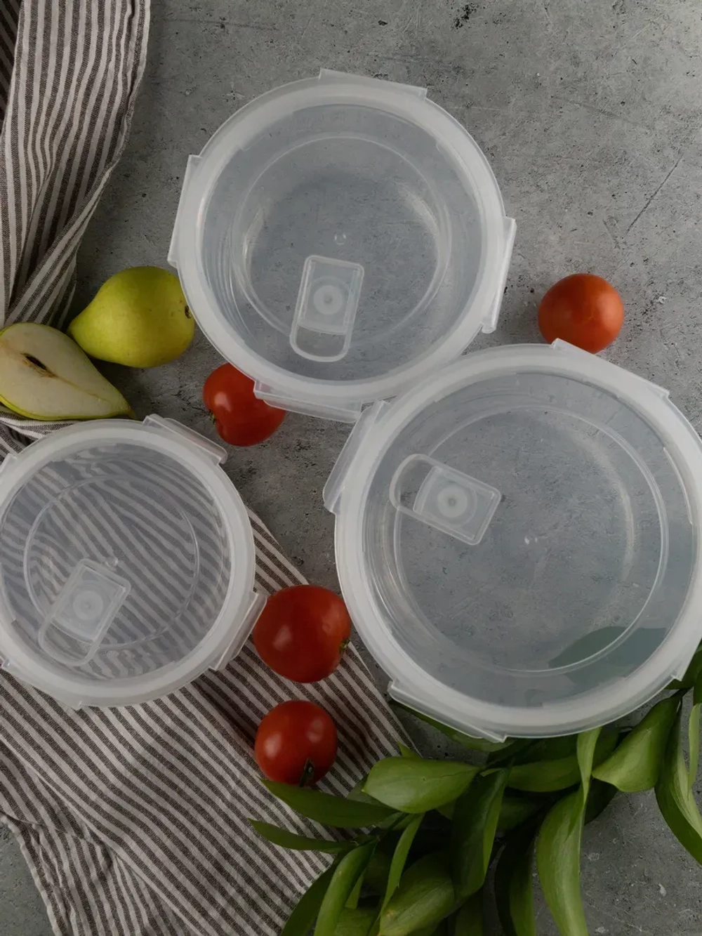 Контейнеры для еды стеклянные, 325 мл. 2 шт, 600 мл 1 шт.