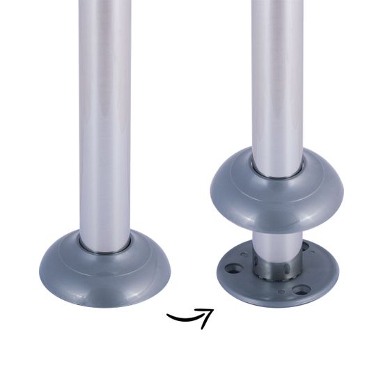 Карниз для ванной угловой Г-образный 80х80 см. Besser BS 0474H