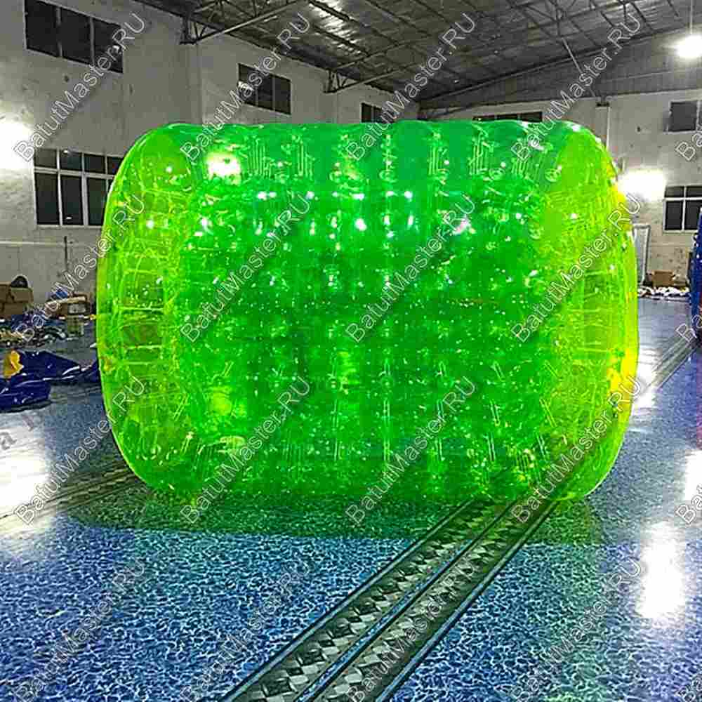 Аттракцион Водный роллер (Гидророллер) «Ярко-зелёный» ПВХ 2,2*2*2 м