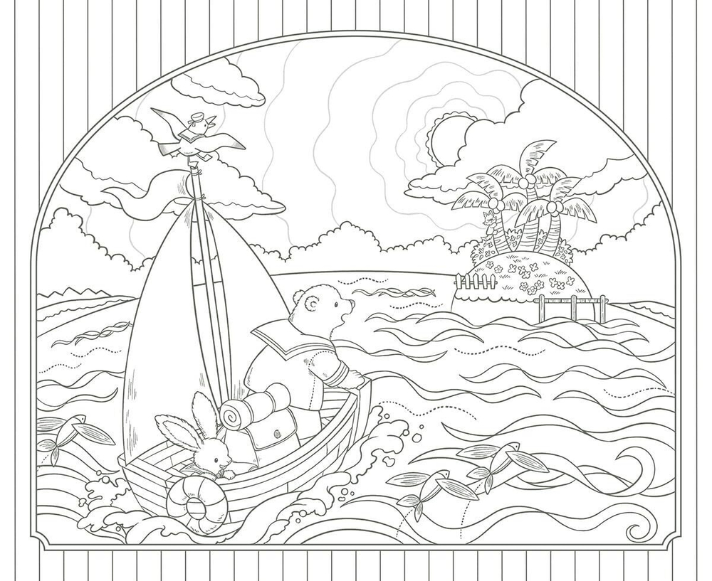 [Vol.7] Polar Bear's Adventure Cruise. Coloring Book