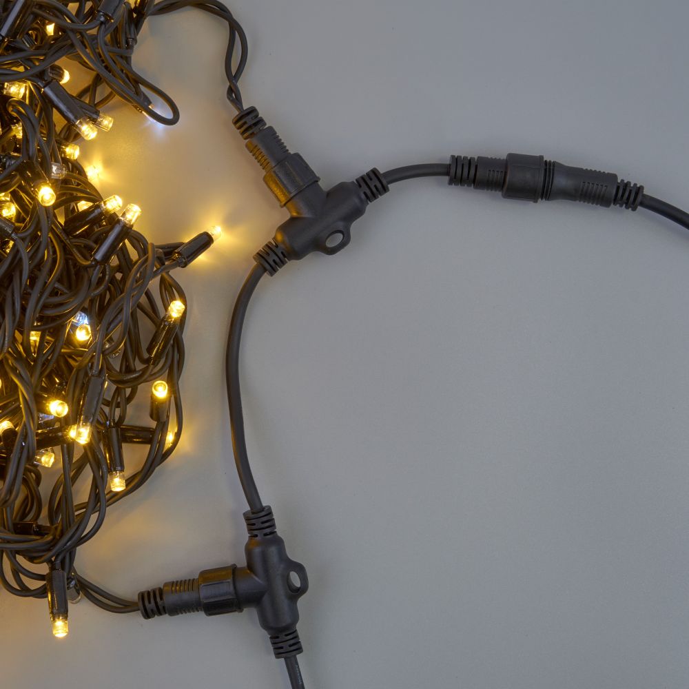 UCX-F90 T10-2M-BK Провод-шина для гирлянд серии F90PRO. 2м. 10 Т-коннекторов. шаг 20см. Статика-мерцание. IP67. Черный. TM Uniel