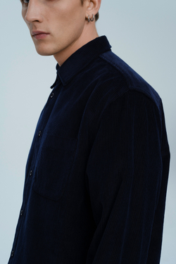 Рубашка из вельвета | dark blue