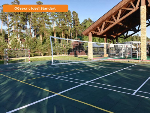 Резиновая плитка EcoStep Ideal Standart 500х500 (15-60 мм) с рельефным основанием