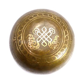 Чаша поющая Ганеш 9 металлов ручная ковка d-20 см h-10 см, вес от 900 г до 1100 г