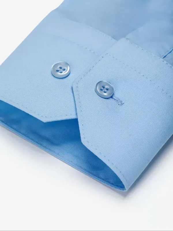 Рубашка приталенная с вытачками на спине SUPER SLIM FIT, голубая