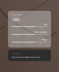 OYSHO Коврик для йоги толщиной 5 мм, коричневый