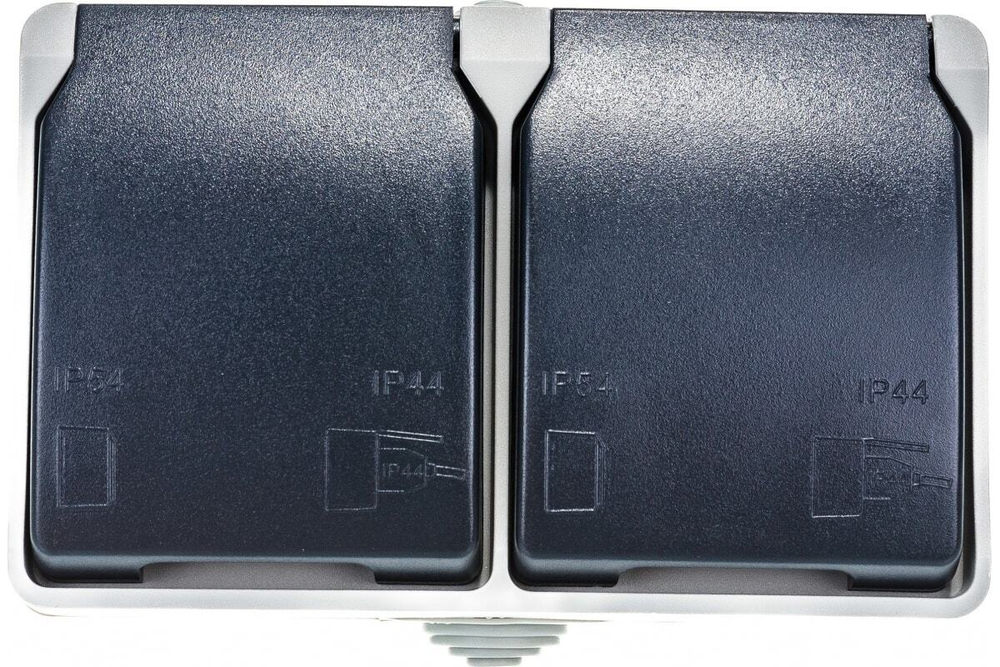 Розетка 1-местная для открытой установки РСб20-3-ФСр с заземлением ФОРС IP54 IEK