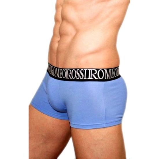 Мужские трусы боксеры голубые Romeo Rossi Bik Blue Boxers RR5002-9