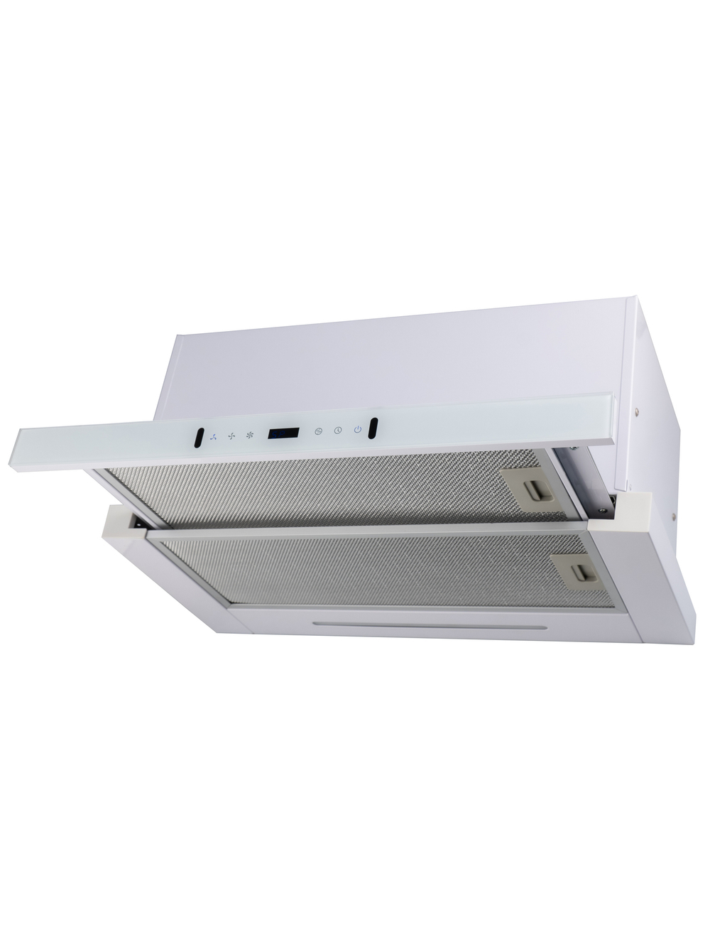 Кухонная вытяжка MACBI B-MTA-G60GW WHITE 1200м3/ч Белая, Жесты+Wi-Fi, авто выдвижная