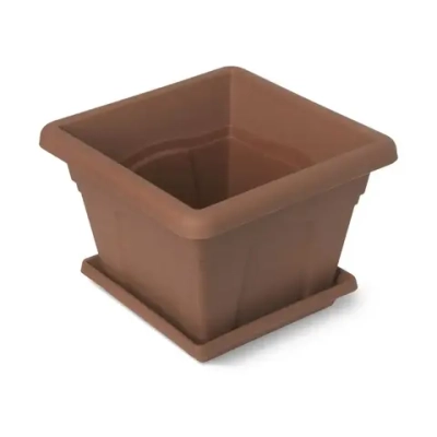 Горшок Квадро с поддоном 5.1л 24см терракотовый С163Т (комплект 10 шт)