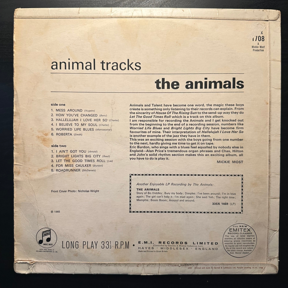 The Animals - Animal Tracks (Англия 1965г.)