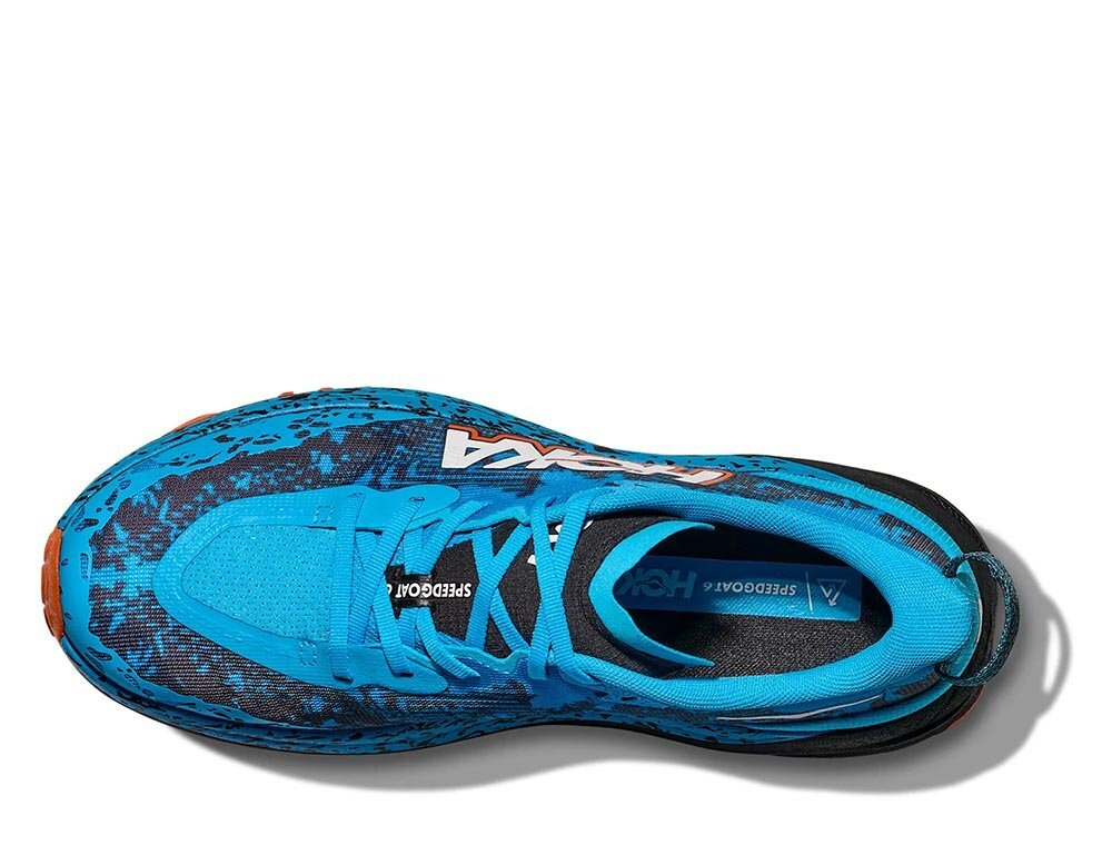 Кроссовки для бега мужские Hoka Speedgoat 6 сине-оранжевые