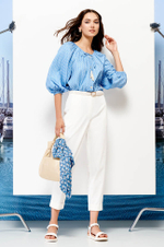 22633 Блузка женская (голубой принт)