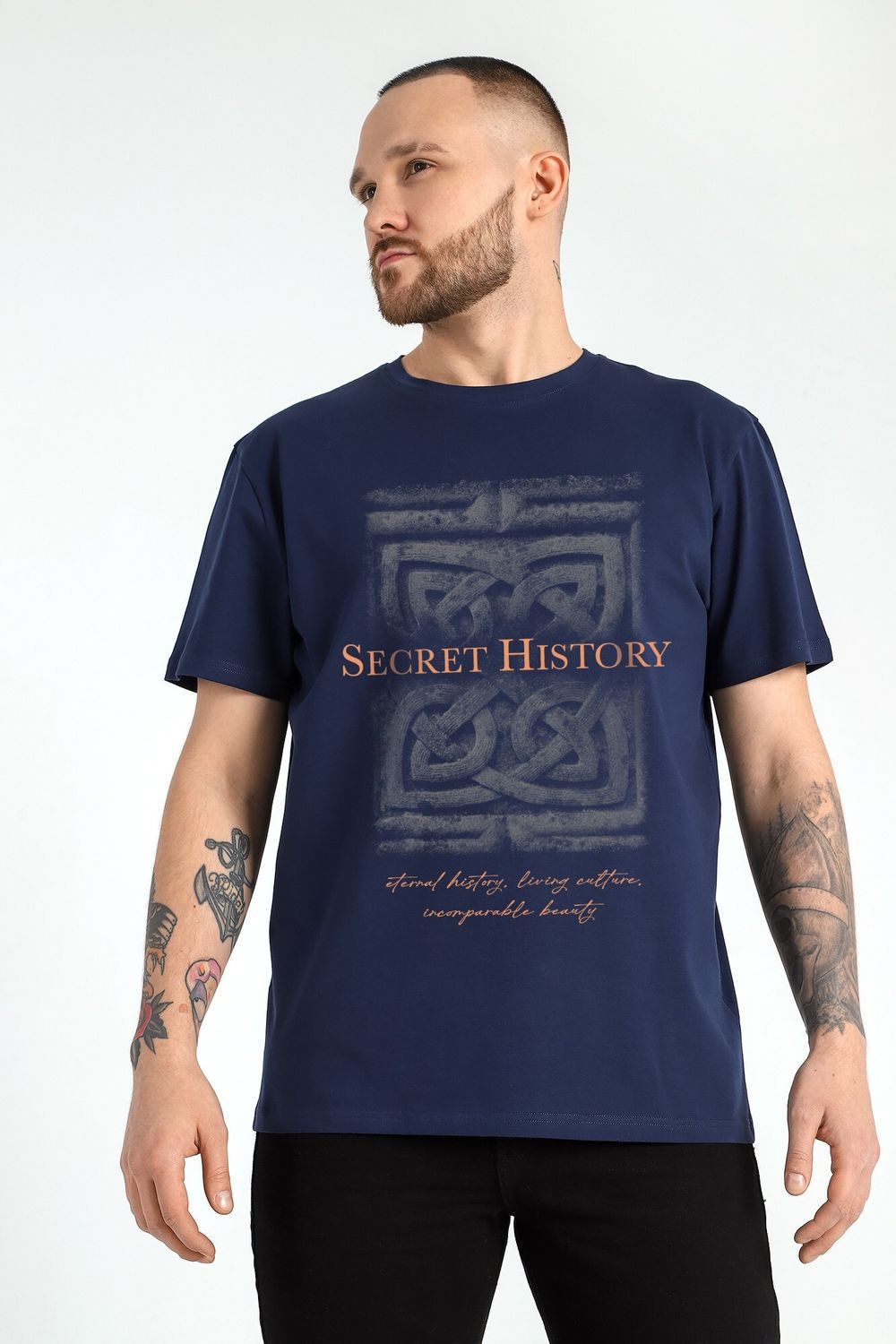 Фуфайка (футболка) мужская Клаб-6У Виотекс ТЁМНО-СИНИЙ