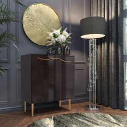 Комод Арт Колор Стайл Голд с 2 полками Терпкий коричневый