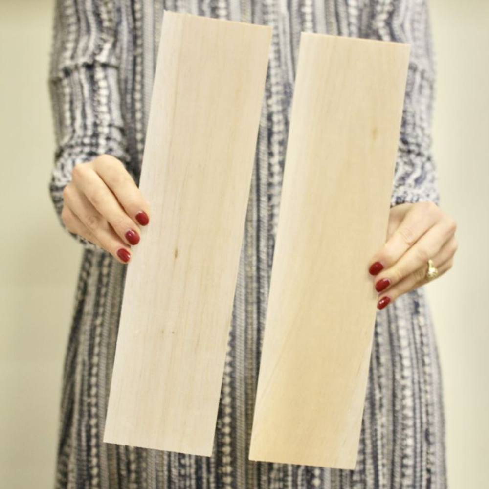 Дощечки для моделирования Бальза 100 * 400 мм, толщина 3 мм (2 штуки) /Бальса для моделирования