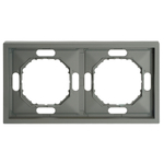 Рамка STEKKER, PFR00-5002-10 2-местная, серия Эмили, платиново-серый, soft touch 49963