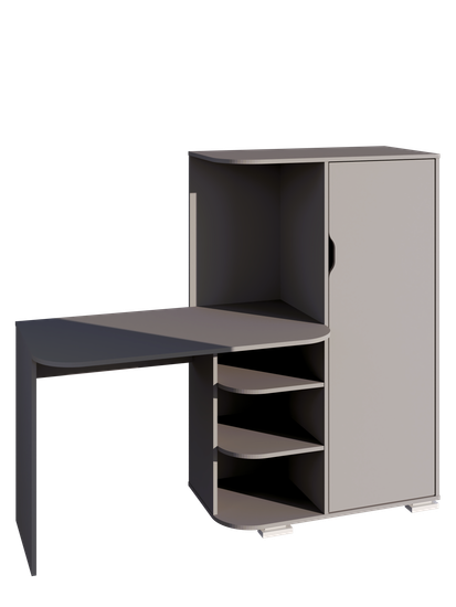 Стол письменный МАЛЬТА-3 /1600*1400*616/ правый белый / серенити