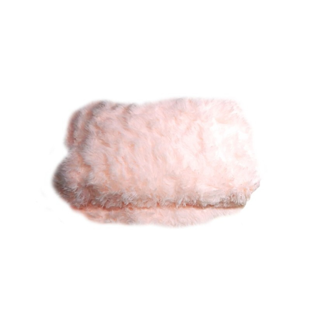 Пушистый плед с длинным ворсом Евро розовый