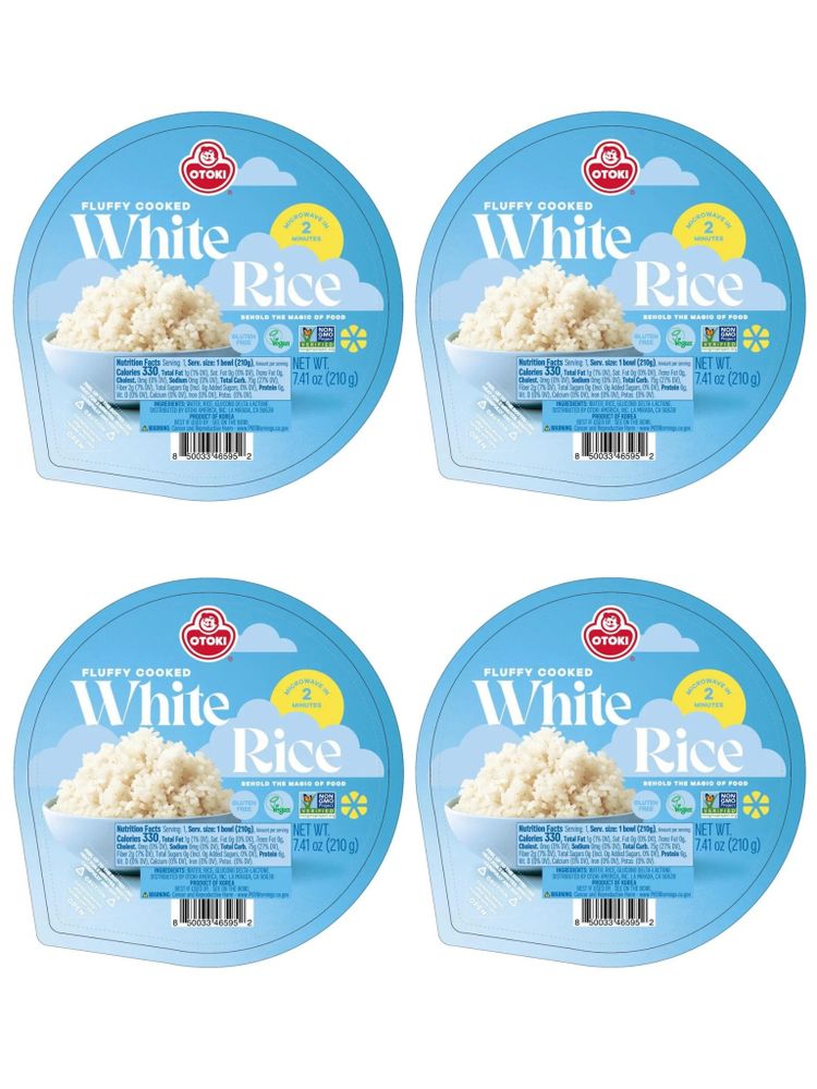 Рис корейский готовый Оттоги Fluffy cooked rice 210 г x 4 шт