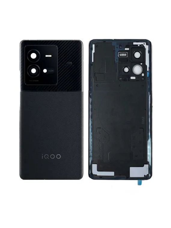 Задняя крышка для  Iqoo 10 Pro черная (Black) со стеклом камеры