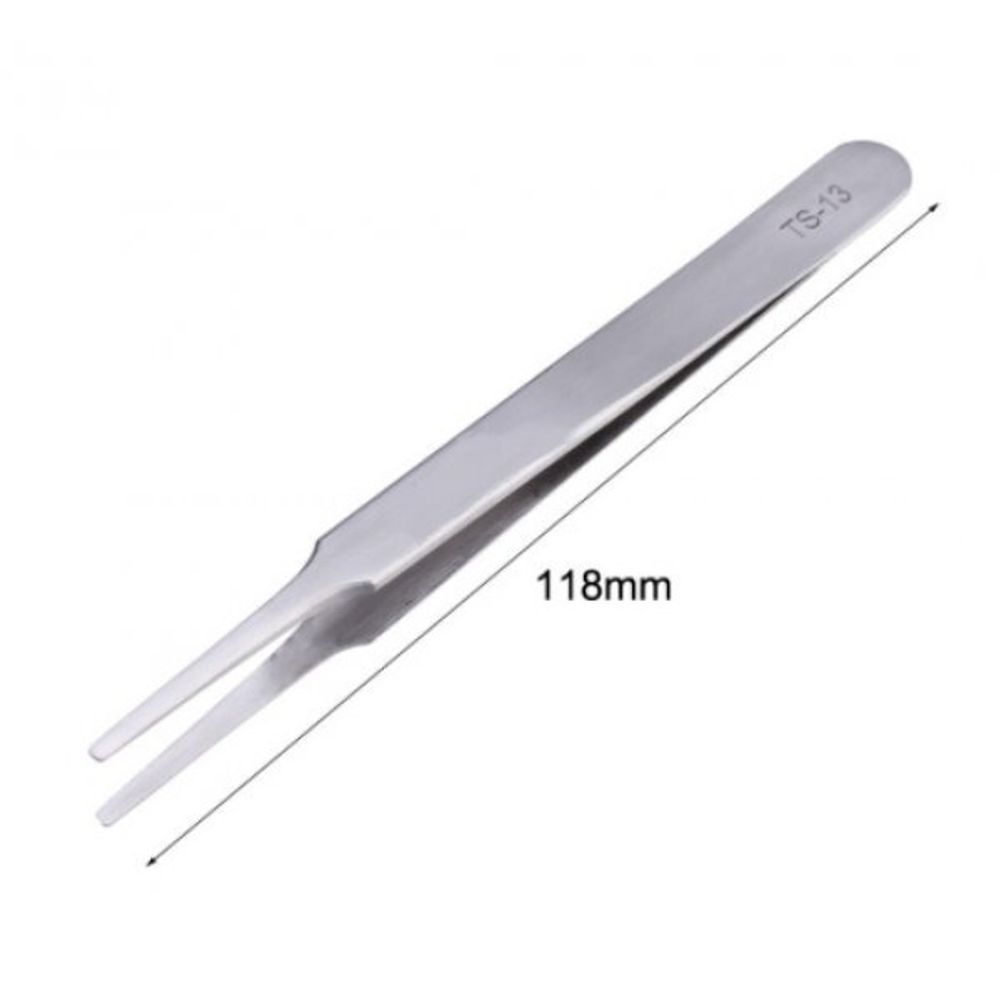 Пинцет для наращивания ресниц (прямой, закругленный) VETUS ST-13, Tweezers