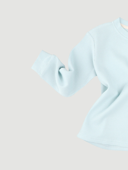 Лонгслив с застёжкой-планкой Mjölk White Blue