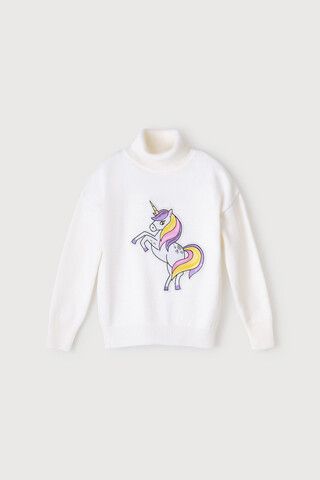 джемпер  для девочки  КВ 30119/ш/белый