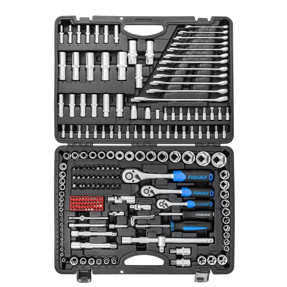 Набор инструментов 216пр. 1/4''3/8''1/2''(6гр, 12гр)(4-32мм) Forsage F-38841 SM