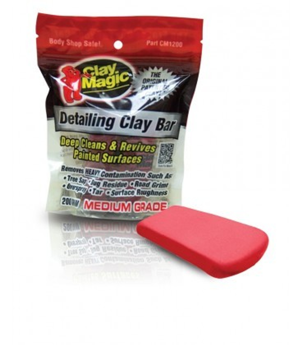AUTOMAGIC CLAY MAGIC MEDIUM GRADE Очищающая абразивная глина для ЛКП ,красная.