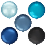 Фольгированный шар-круг, сатин, в синих оттенках, 46 см