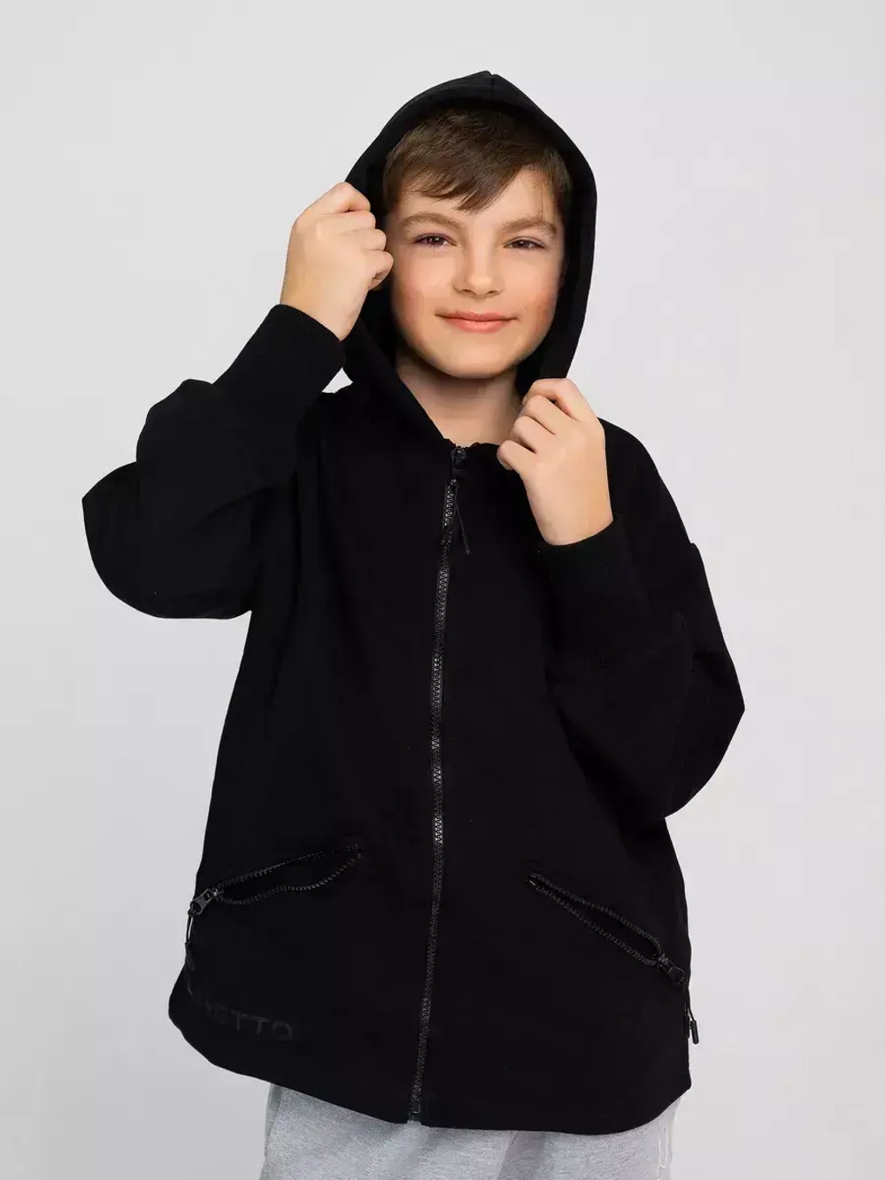 Толстовка для мальчика на молнии в школу