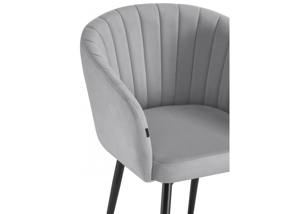 Стул на металлокаркасе Woodville Моншау velutto 52, черный, ножки черные