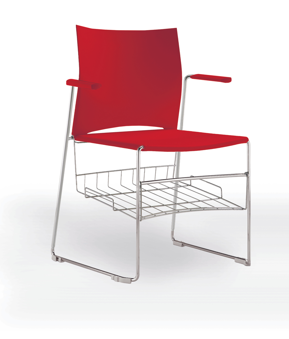 Web стул на полозьях с подлокотниками