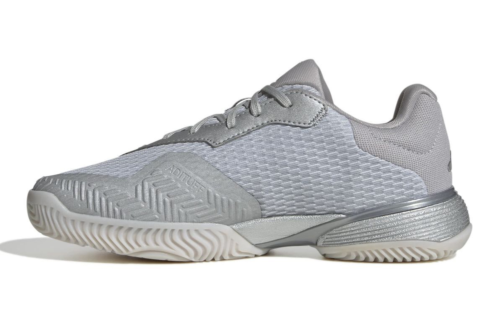 Детские Кроссовки теннисные  Adidas Barricade K - silver metallic/silver metallic/dash grey