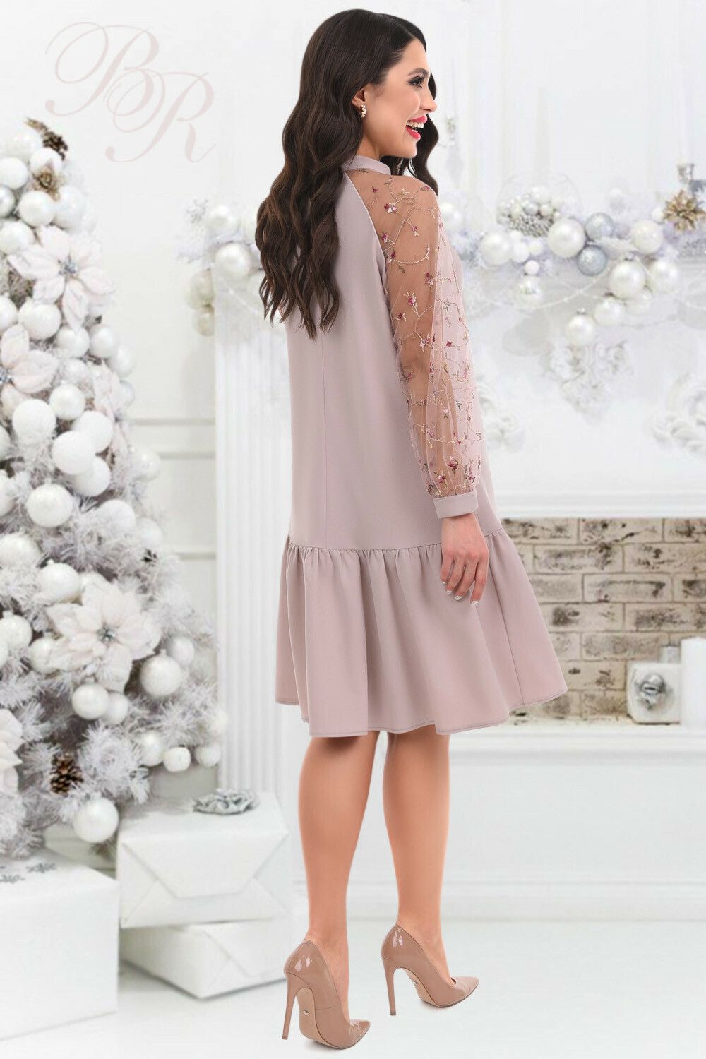 Платье БР-Натали, крем (Акция)