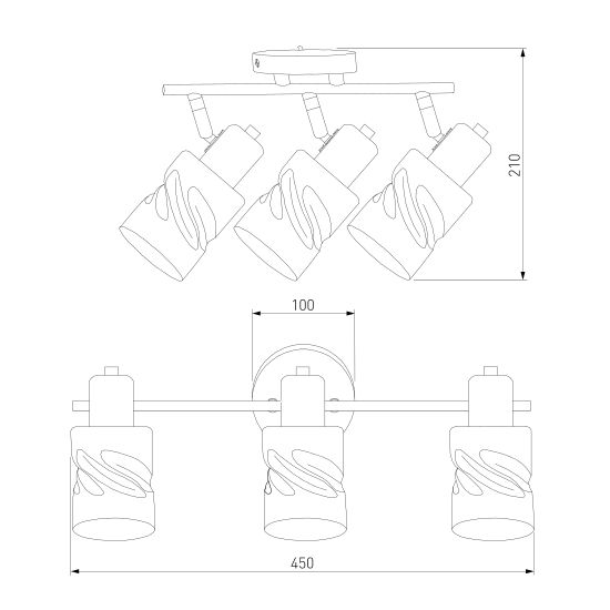 20120/3 / настенный светильник / чёрный жемчуг