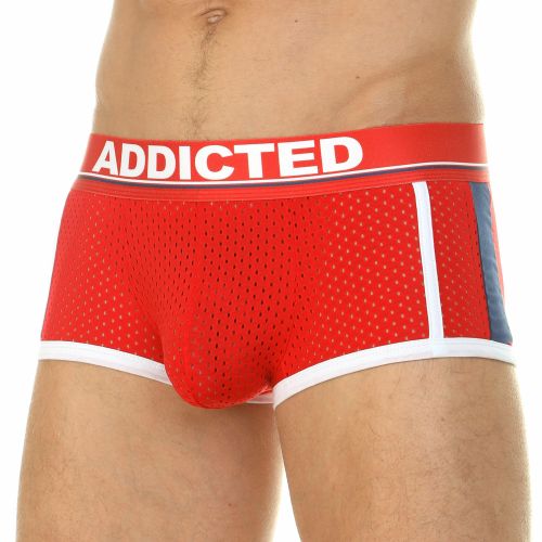 Трусы мужские хипсы красные с вырезом сзади ADDICTED