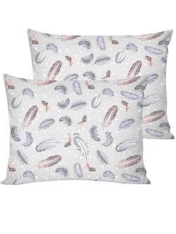 Постельное белье перкаль Сказка "Перышко" 2-спальное Наволочка 50х70 см 2 шт Простынь на резинке 160x200 см Пододеяльник 175x215 см