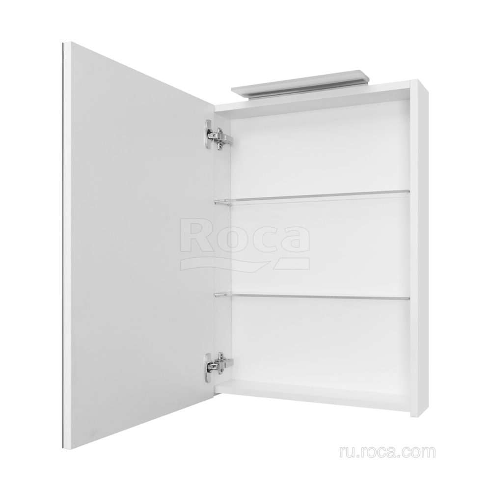Зеркальный шкаф Roca Oleta 50 левый, белый глянец, 857643806