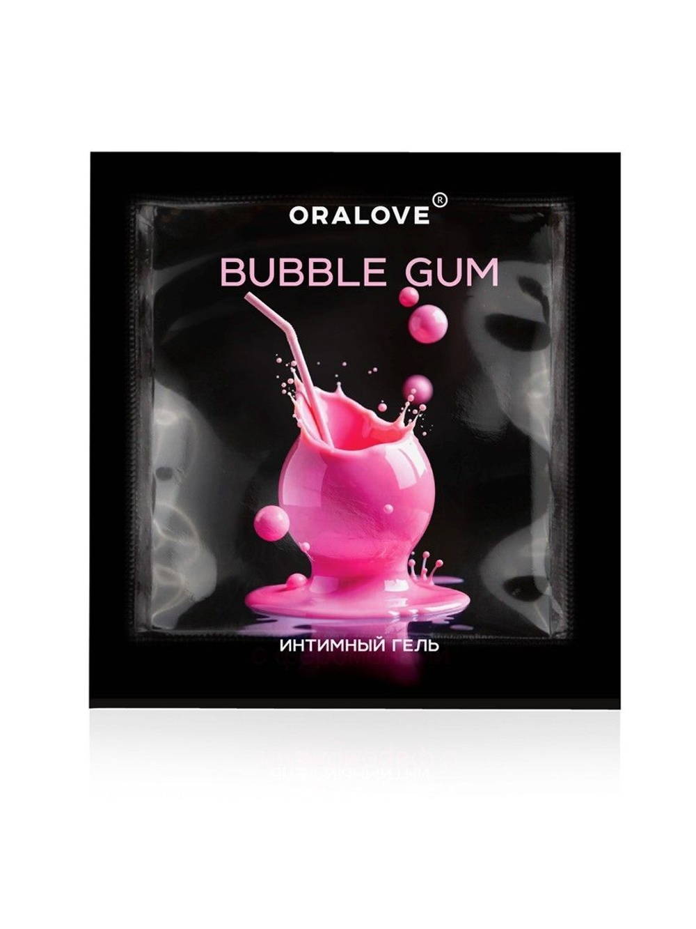 Саше съедобной оральной смазки OraLove с ароматом бабл-гам - 3 гр.