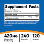 Nutricost, магний+, 240 капсул (210 мг в 1 капсуле)