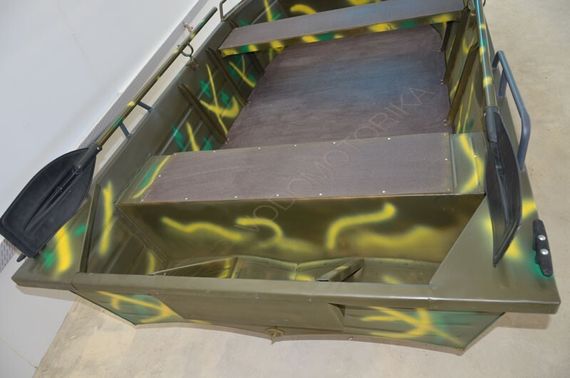 Алюминиевая моторно-гребная лодка Охотник 350