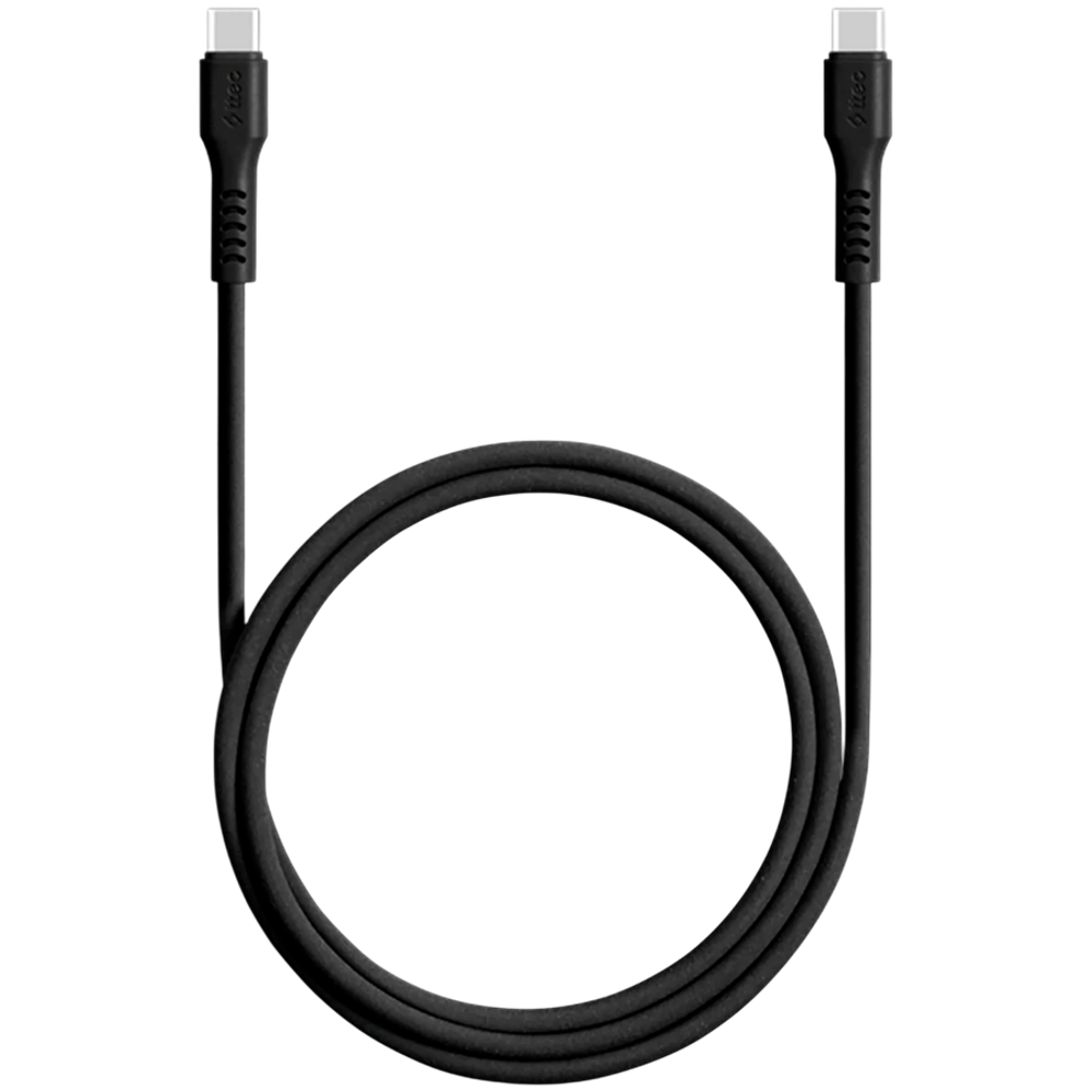 ttec USB-C - USB-C 60W PD/QC Fast Charging/Data Cable, 120cm, Black