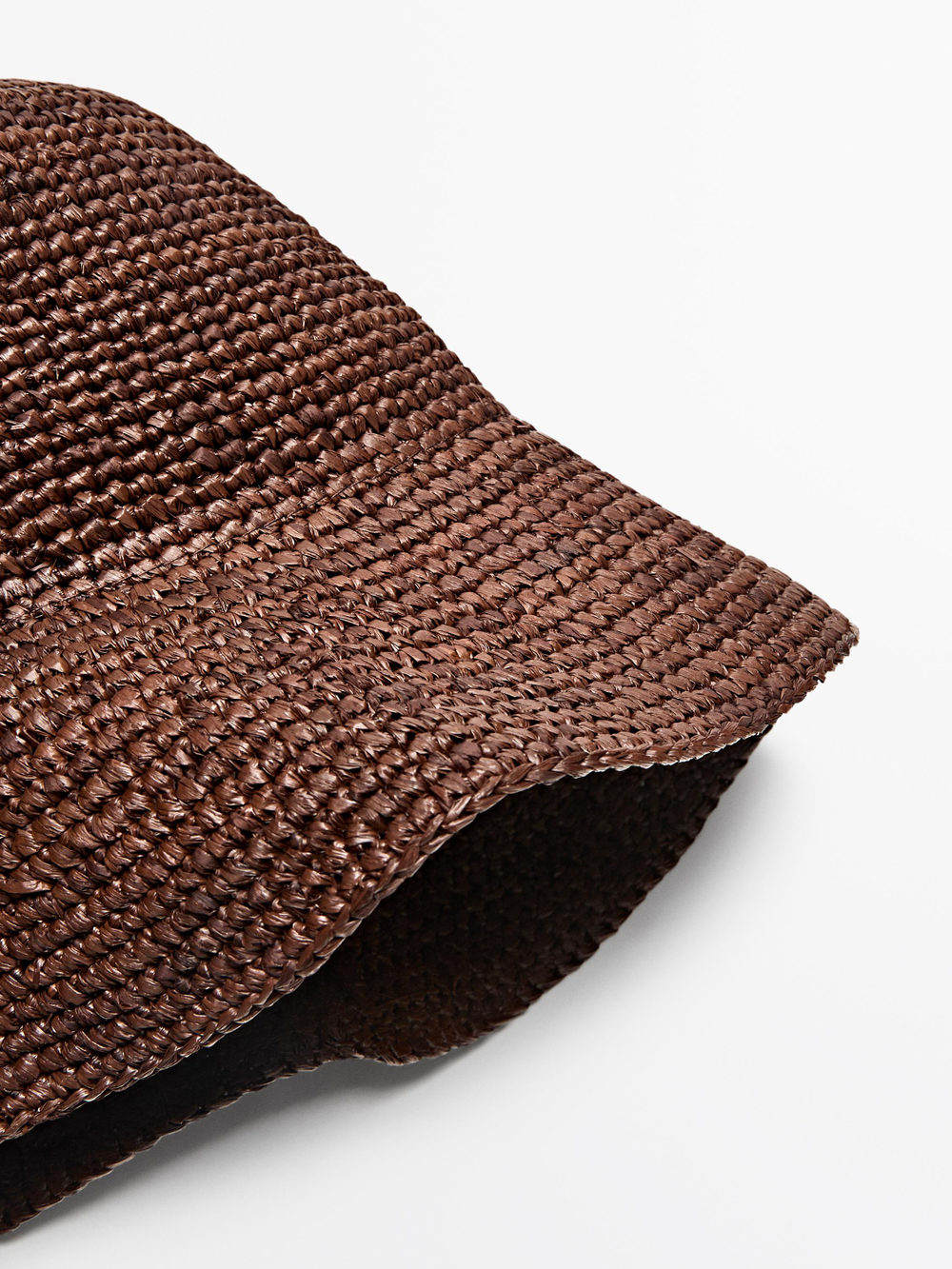 Massimo Dutti Панама из рафии, коричневый